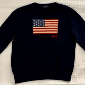 Ralph Lauren Polo Classic Women’s Flag Sweater – Size XL